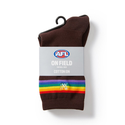 Hawthorn AFLW 2025 Adults Pride Player Socks