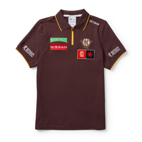 Hawthorn AFLW 2025 Womens Zip Media Polo