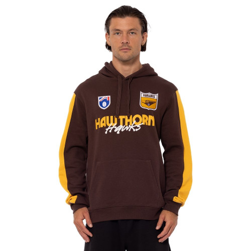 Hawthorn Mens Throwback Logo Hoodie