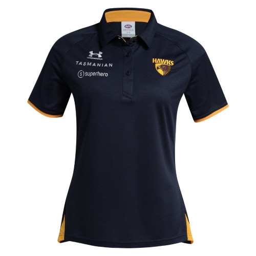 Hawthorn 2026 UA Womens Navy Media Polo Hawthorn 2026 UA Womens Navy Media Polo