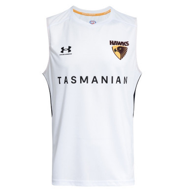 Hawthorn 2026 UA Mens Training Singlet White