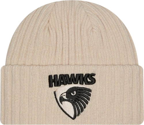 Hawthorn 2026 New Era Knit Rib Cuff Beanie Stone