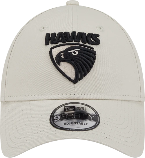 Hawthorn 2026 New Era 9Forty Stone CS Cap