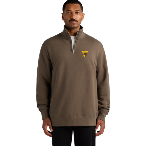 Hawthorn Essentials Half Zip Crew - Brown