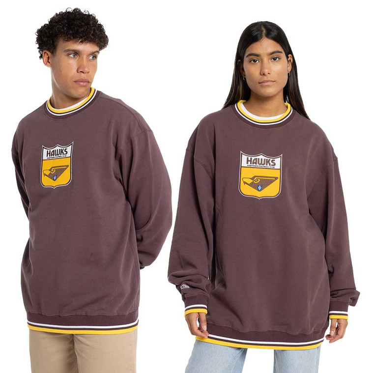 Hawthorn Mitchell & Ness Logo Team Applique Crew