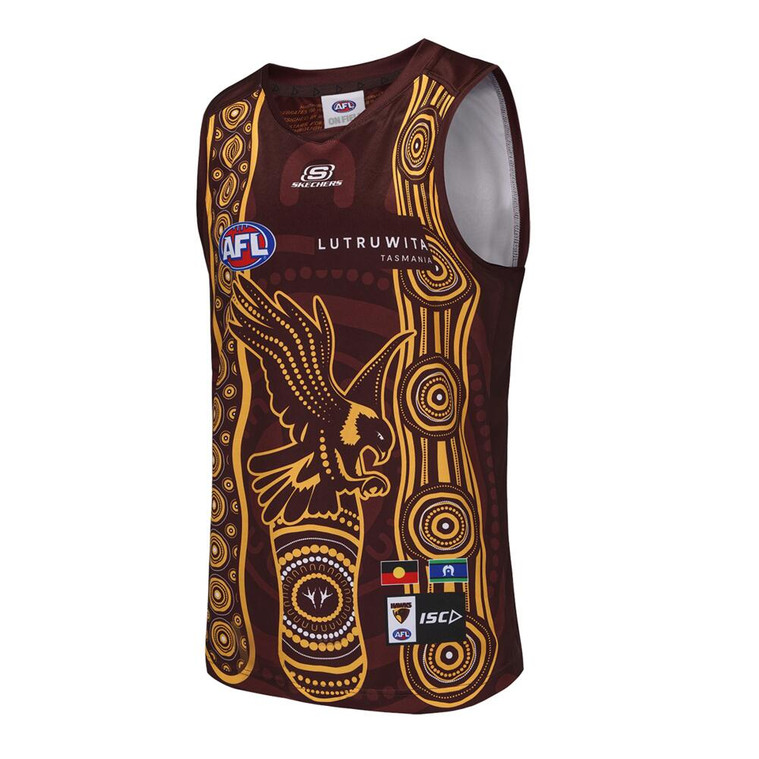 Hawthorn 2025 ISC Mens Indigenous Guernsey Brown