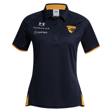Hawthorn 2026 UA Womens Media Polo Navy