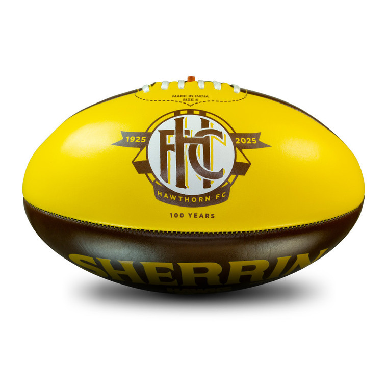 Hawthorn Sherrin 100 Year PVC Football Sz 5