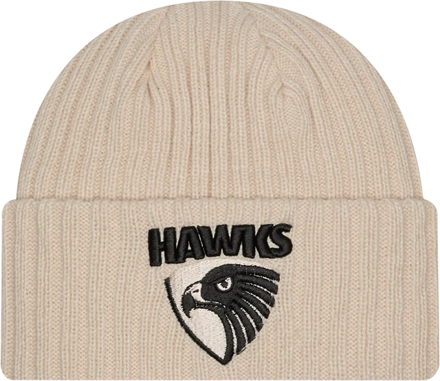 Hawthorn 2026 New Era Knit Rib Cuff Beanie Stone