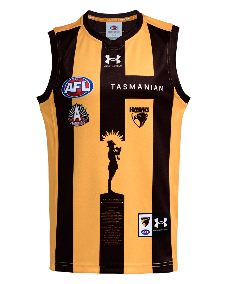 Hawthorn 2026 Youth ANZAC Guernsey
