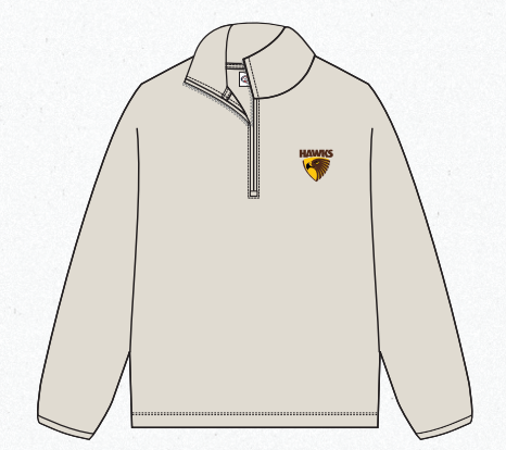 Hawthorn Essentials Half Zip Crew - Stone