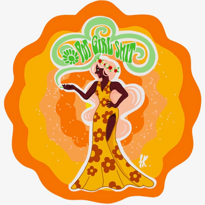 Pot Girl Sh!t Sticker - Yellow