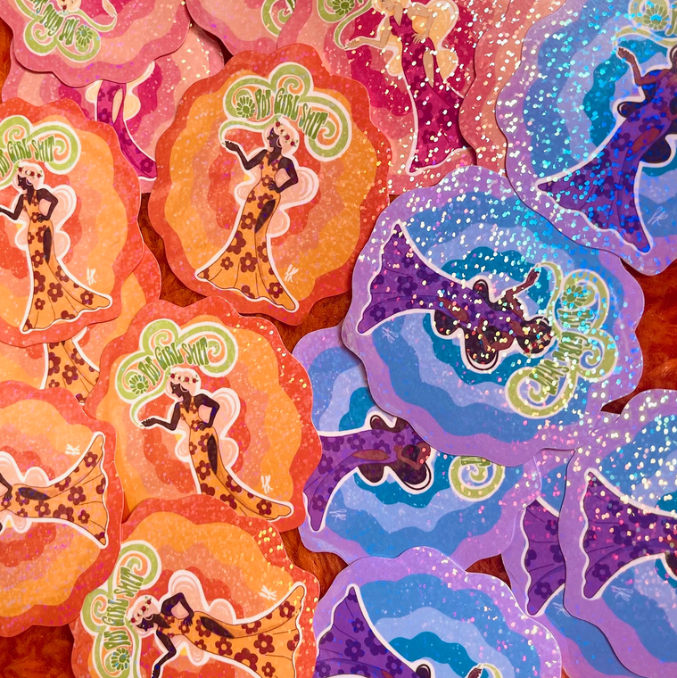 Pot Girl Sh!t Sticker - Purple