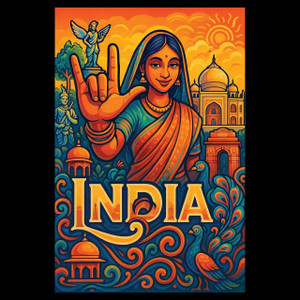INDIA sign Language Tshirt INDIA sign Language Tshirt
