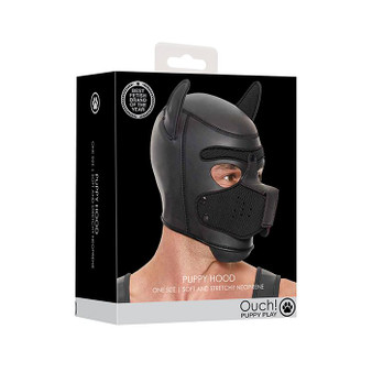 Spike Neoprene Puppy Hood Black - O/S fits most