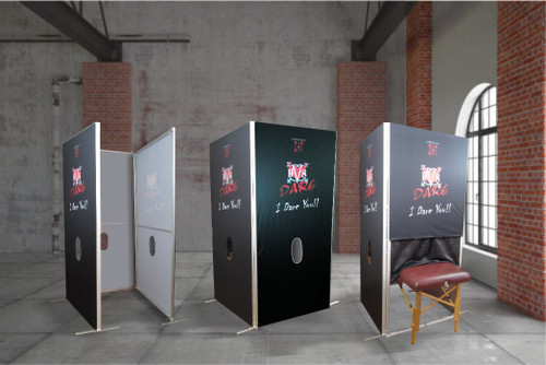 DV8 Dare™ Pandora's Box Portable Fantasy Fetish Gloryhole Booth Includes Traditional and Czech Style Reverse Glory Holes 
Completely Portable Booth Goes Anywhere you do! 