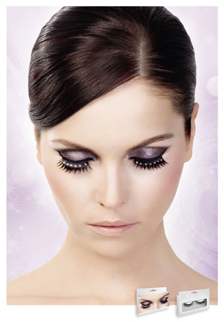 Baci Black-White Rhinestone Eyelashes Style 487