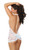 Stretch Lace T Back Chemise & Thong O/S White