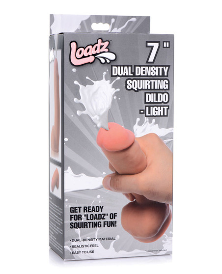 7" Dual Density Squirting Dildo - Light