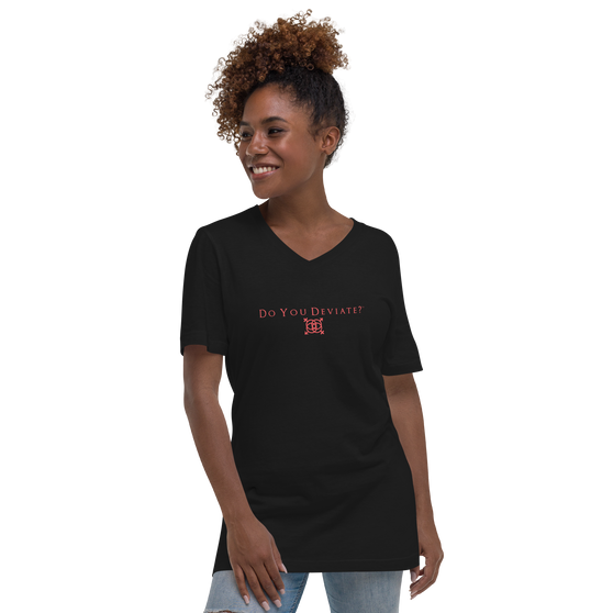 DV8 Lifestyle Woman's V-Neck Black T-shirt