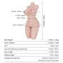 Tantaly Miki 14LB Realistic mini Sex Doll Torso Size Chart