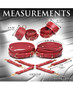 Crimson Captive Thigh, Wrist, Ankle Hog Tie Restraints - Red