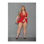 Shorty Babydoll & Open Panty - Red