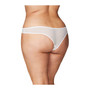 Crotchless Thong w/Pearls - White