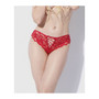 Lace Up Tanga Panty w/Jewel Detail - Red