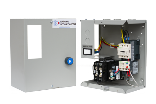 IEC 208V 3-Phase Motor Starter with NEMA Type 12 Enclosure (D09-XH-2.5A-D-6-1-DNS11)