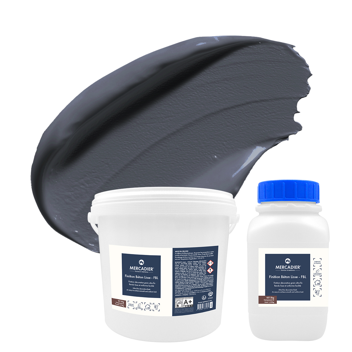 Finition Béton Lisse - Couleur BITUME - 5 Kg
