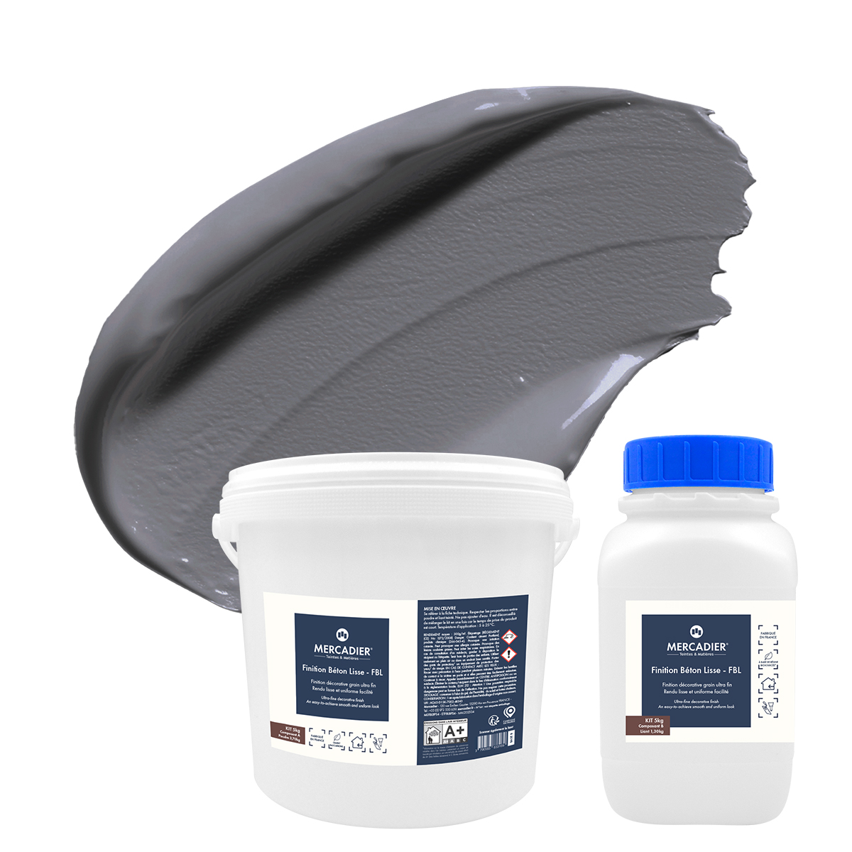 Finition Béton Lisse - Couleur ZINC - 5 Kg