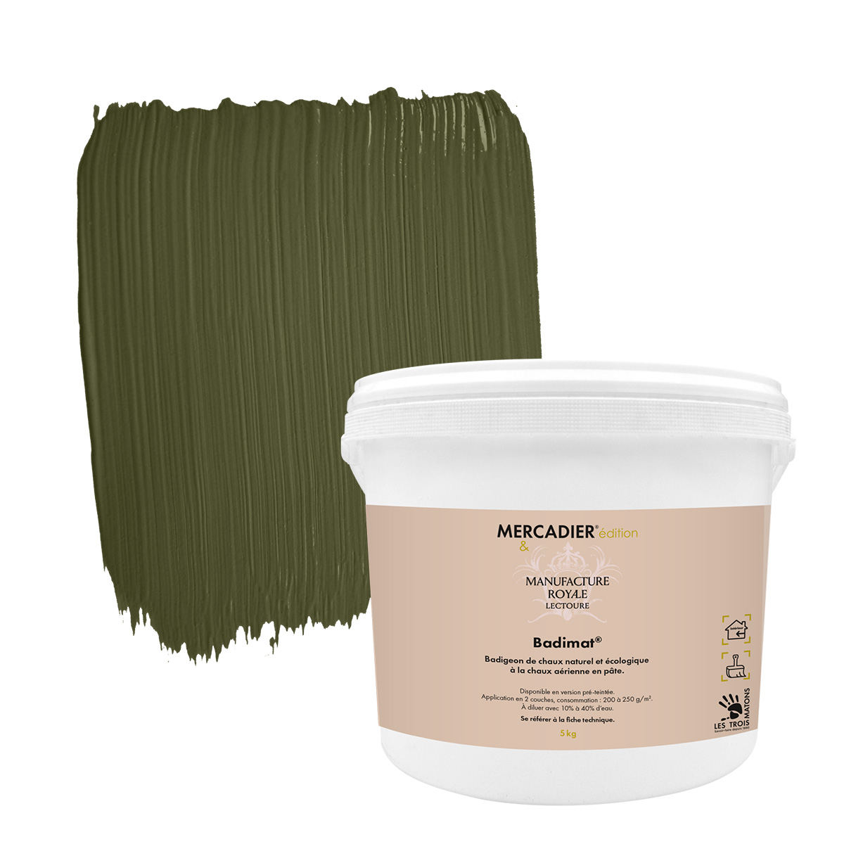 Badigeon de Chaux Badimat - Couleur MOUSSE