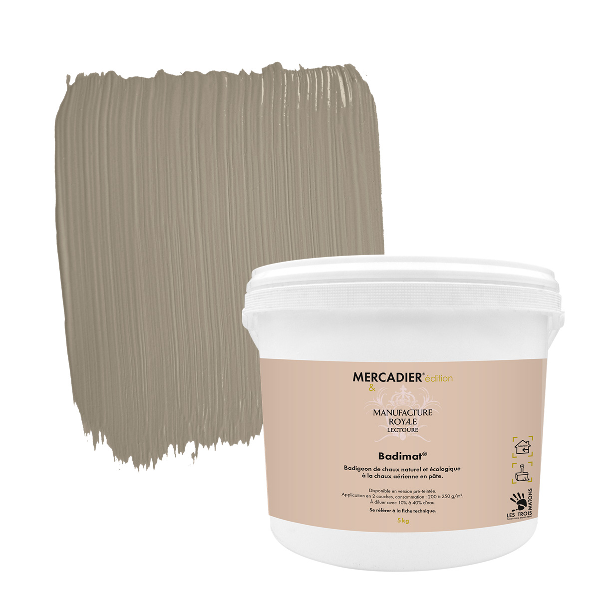 Badigeon de Chaux Badimat - Couleur OMBRE