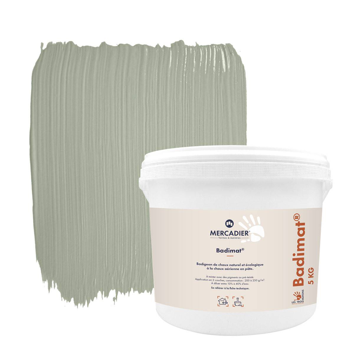 Badigeon de Chaux Badimat - Couleur AGAVE