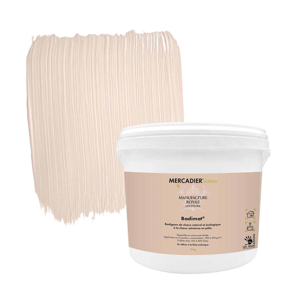 Badigeon de Chaux Badimat - Couleur PETALE