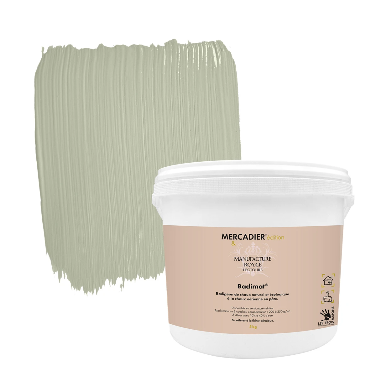 Badigeon de Chaux Badimat - Couleur VERT DE GRIS