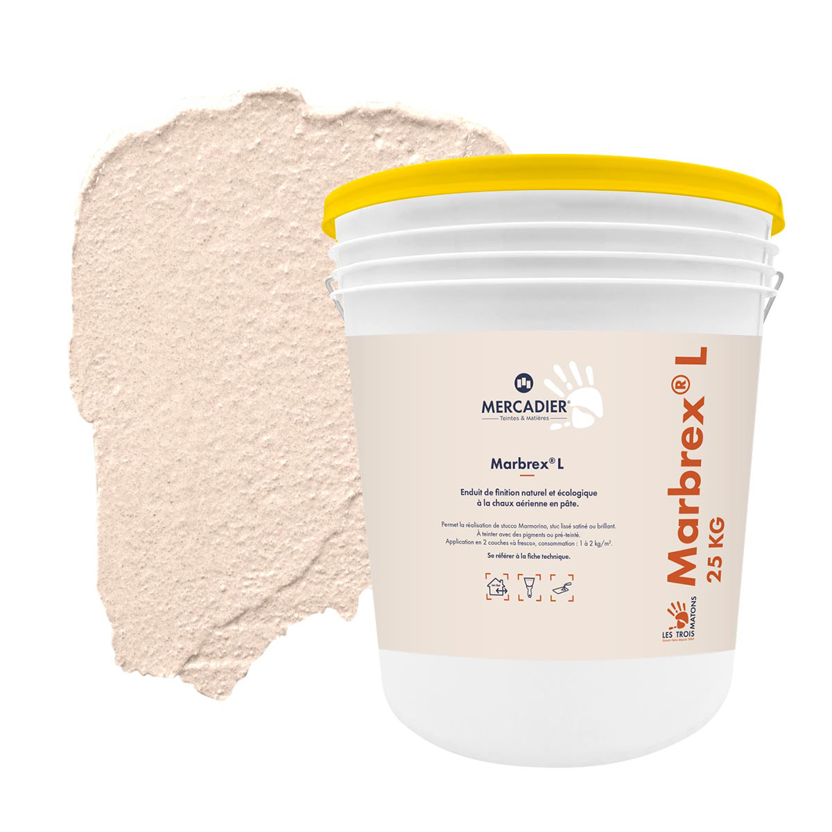 Enduit de Chaux Naturelles - Marbrex L - Couleur ENVAU