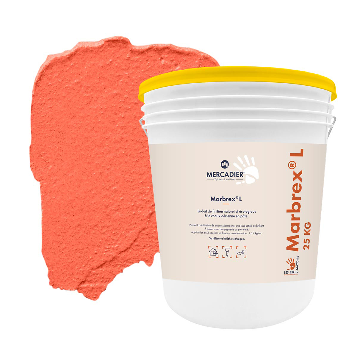 Enduit de Chaux Naturelles - Marbrex L - Couleur MALLON