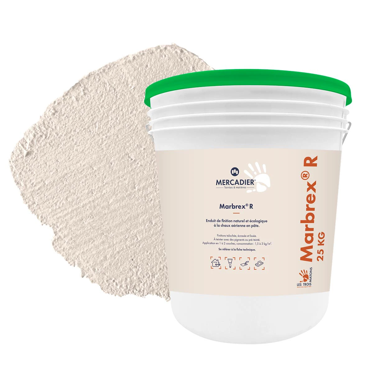 Enduit de Chaux Naturelles - Marbrex R - Couleur BIBÉMUS