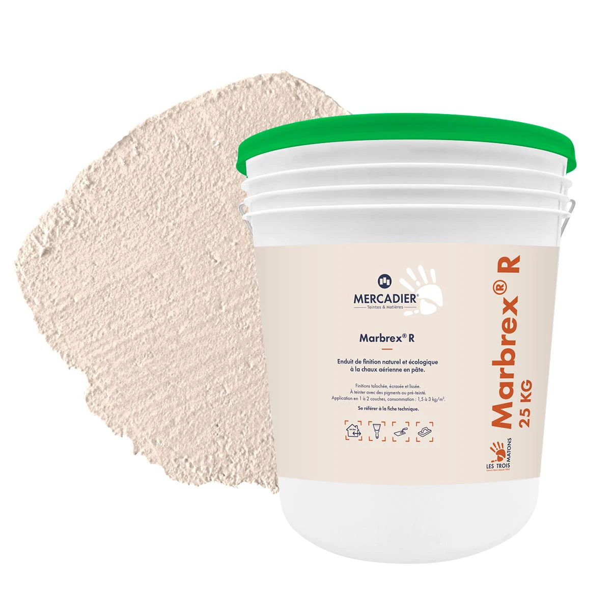 Enduit de Chaux Naturelles - Marbrex R - Couleur ENVAU