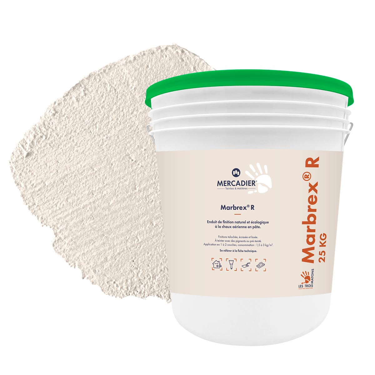 Enduit de Chaux Naturelles - Marbrex R - Couleur PIEGU