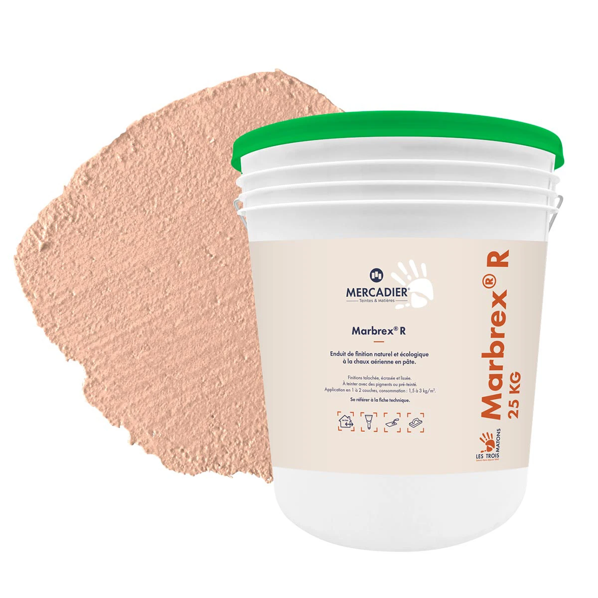 Enduit de Chaux Naturelles - Marbrex R - Couleur TERRAIO
