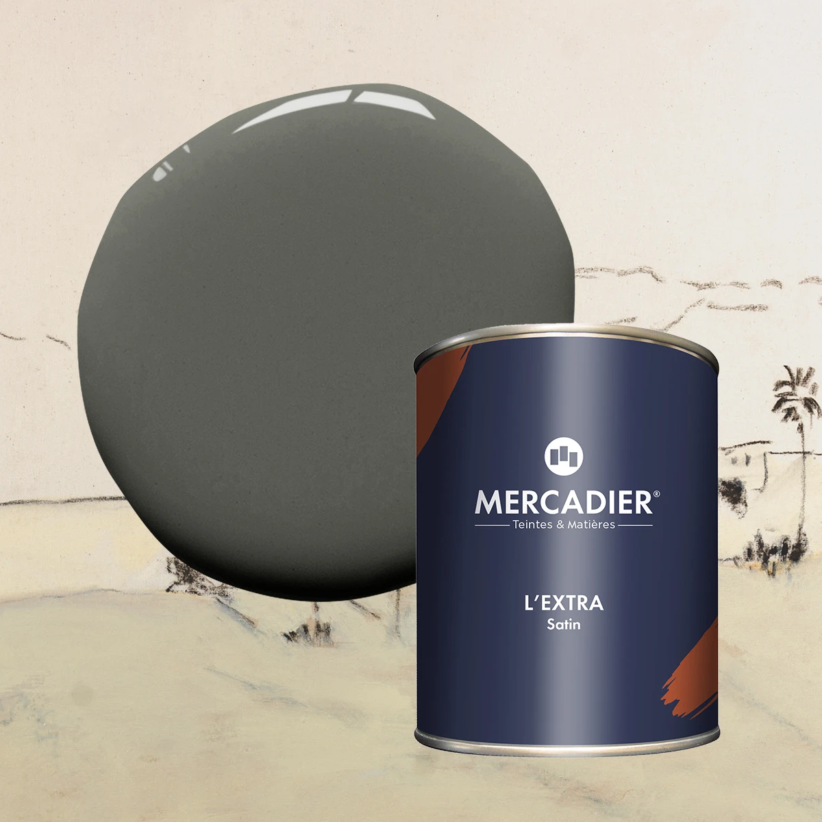 Peinture l'Extra - Satin - Couleur FUSAIN MLYV