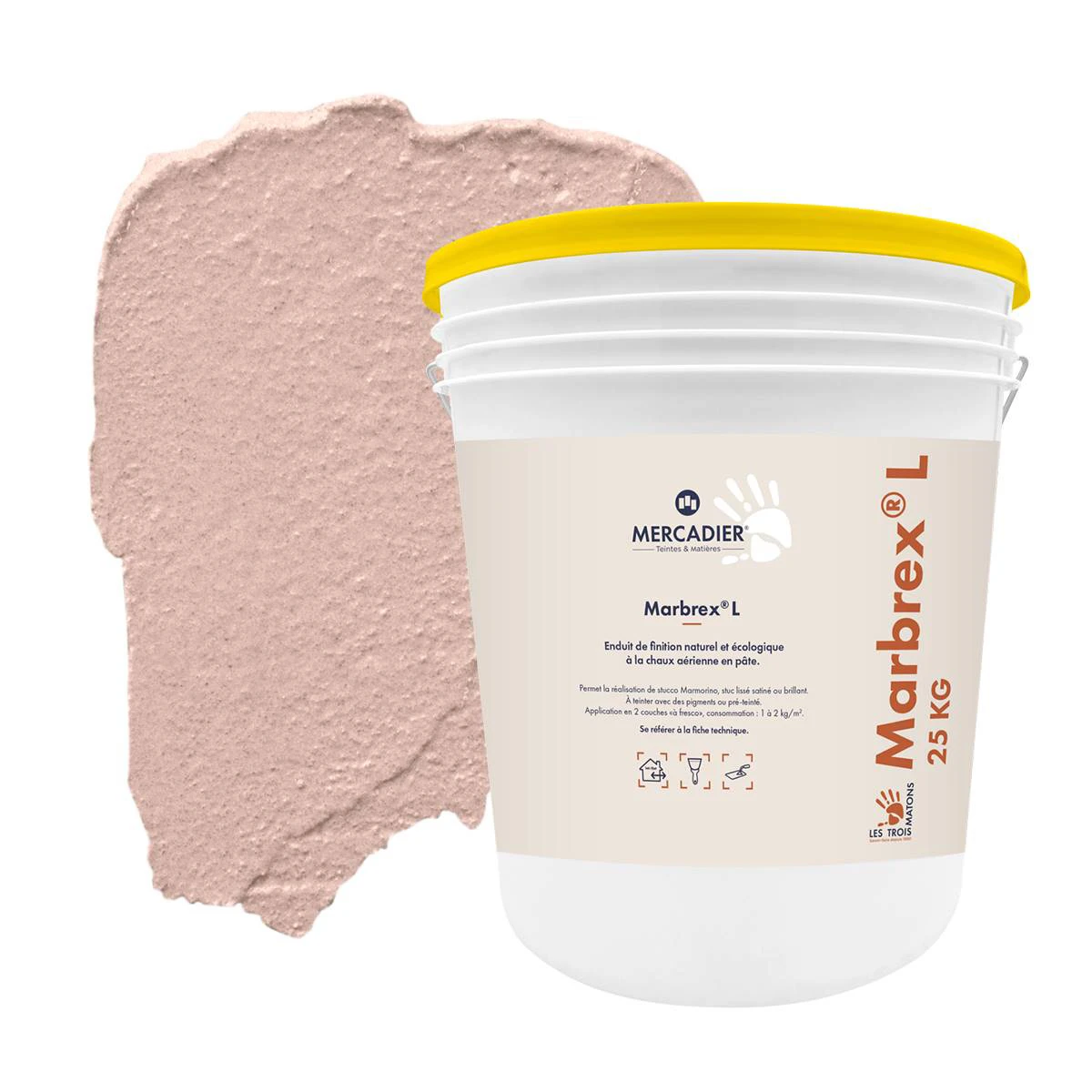 Enduit de Chaux Naturelles - Marbrex L - Couleur BISOU