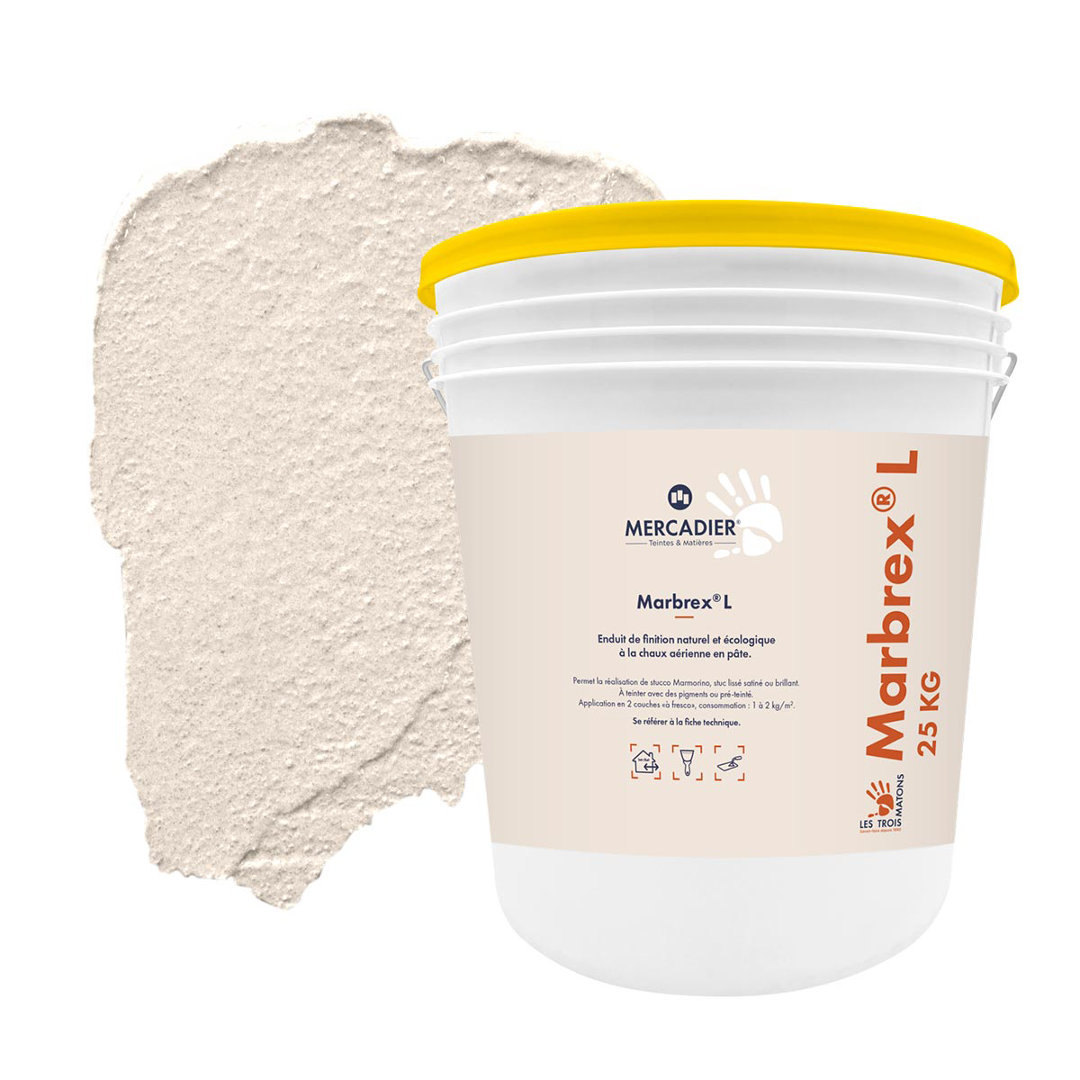 Enduit de Chaux Naturelles - Marbrex L - Couleur PIEGU