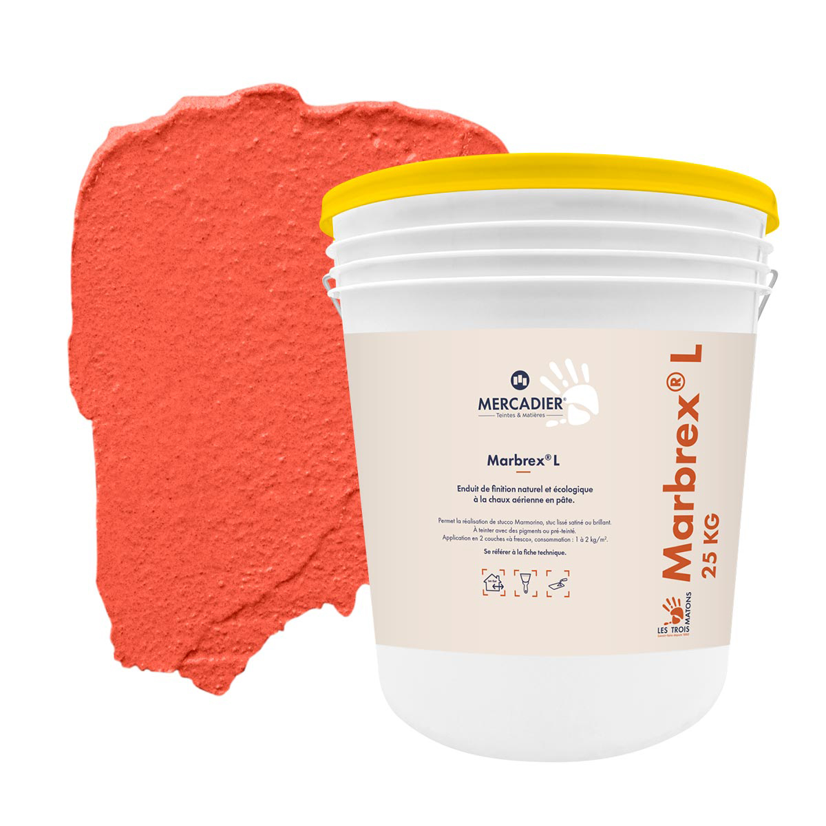 Enduit de Chaux Naturelles - Marbrex L - Couleur RAVI