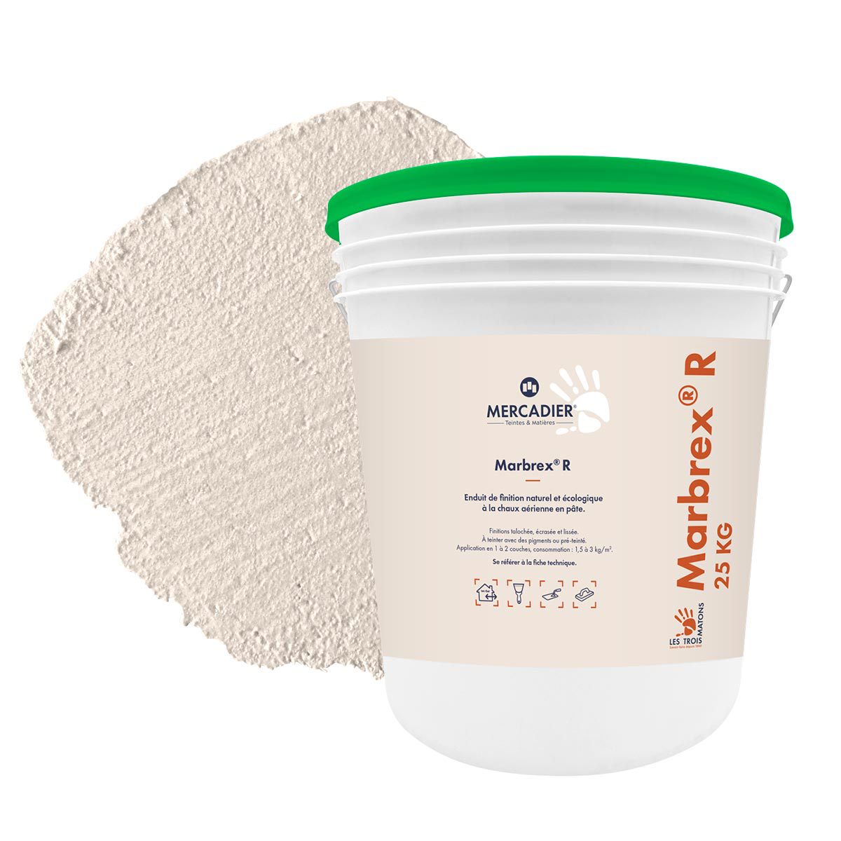 Enduit de Chaux Naturelles - Marbrex R - Couleur BIBÉMUS