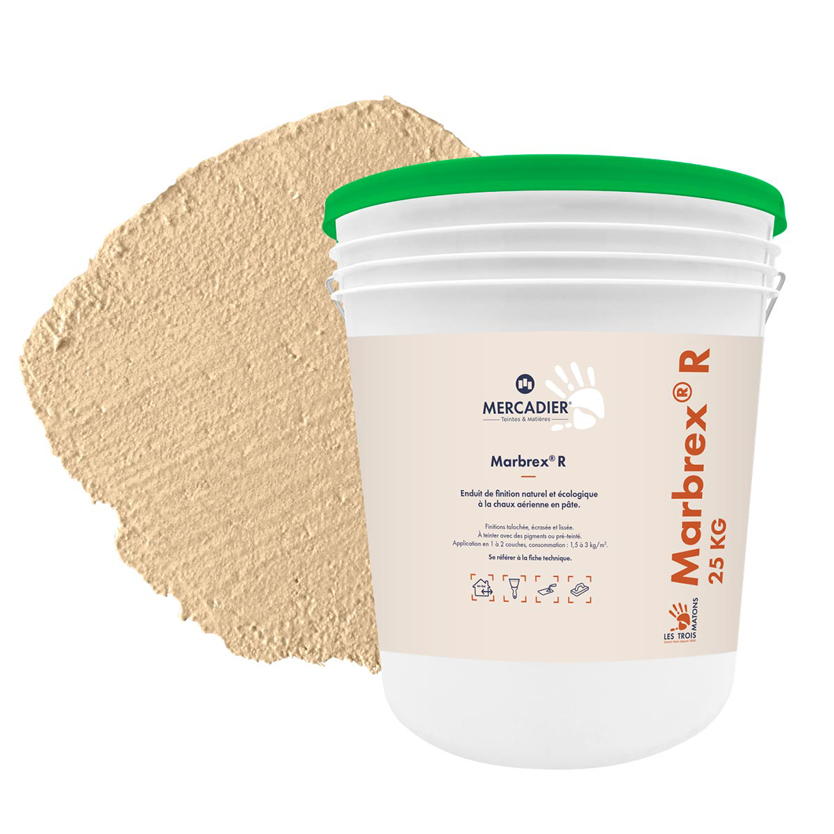 Enduit de Chaux Naturelles - Marbrex R - Couleur MARCEL