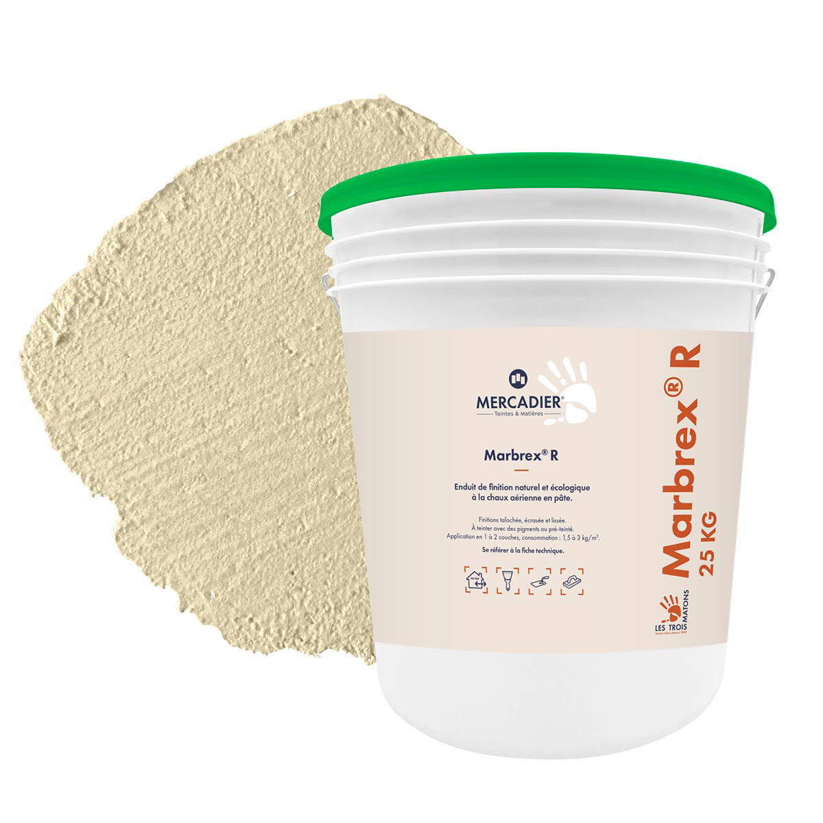 Enduit de Chaux Naturelles - Marbrex R - Couleur OLI